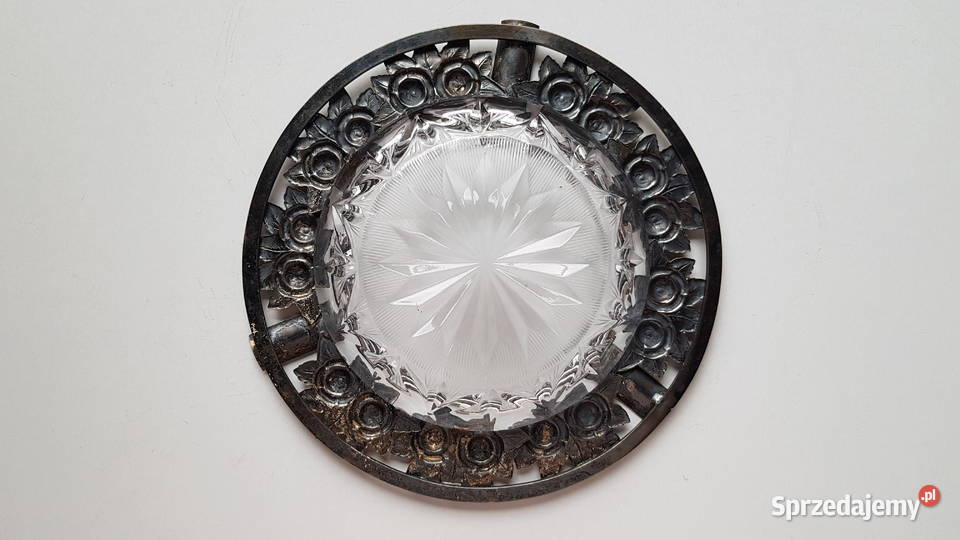 Kryształowa platerowana popielniczka popielnica śląskie Dąbrowa Górnicza sprzedam