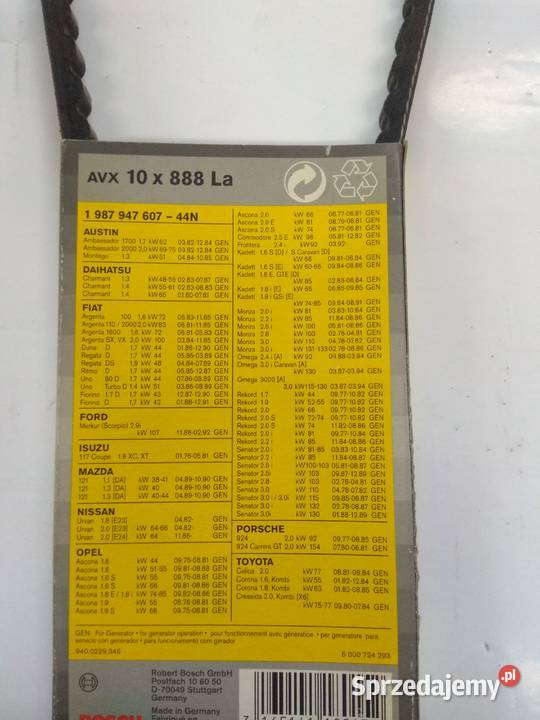 Pasek klinowy 10x888 lubelskie Lublin