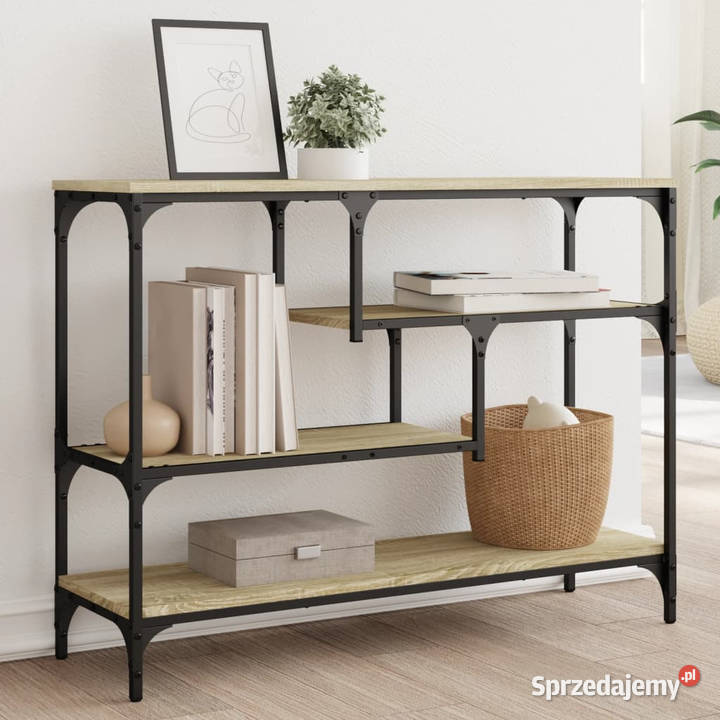 Stolik konsolowy dąb sonoma 100x30x75 WM838914 mazowieckie Warszawa sprzedam