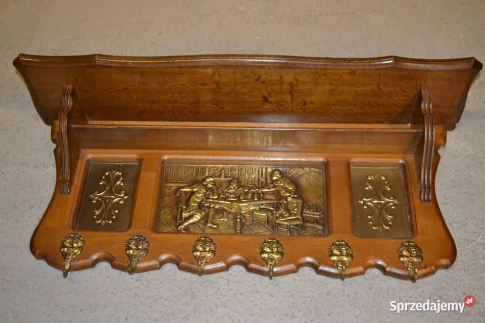 wieszak dębowy z obrazkiem dąb Będzin