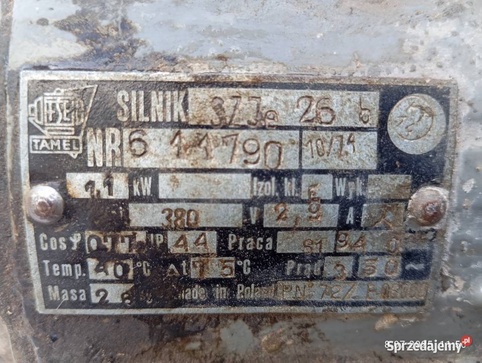 Silnik elektryczny 11 kw 940 obr 380 V do Ciekoty
