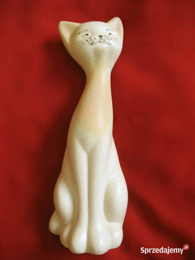 Kot duży zabawny kotek figurka ceramika 22 x 7 x mazowieckie Siedlce