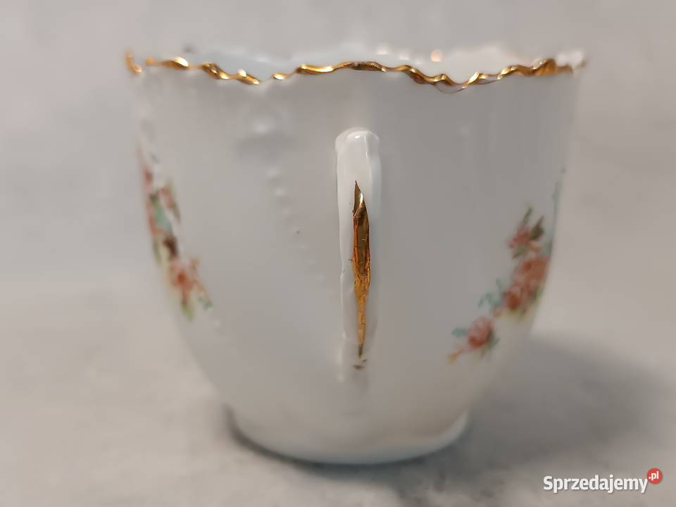 Kolekcjonerska Filiżanka Różyczki Duet Biała Wałbrzych sprzedam