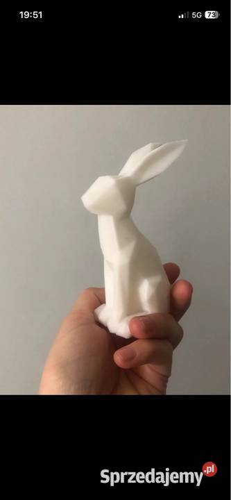 Biały zajączek na Wielkanoc Wielkanoc Kłodawa