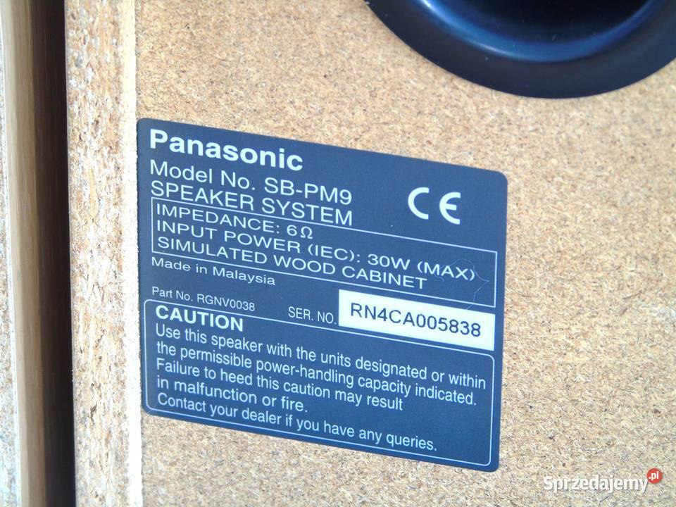 Kolumny Panasonic sbpm9 sprawne WYSYŁKA podkarpackie Jasło
