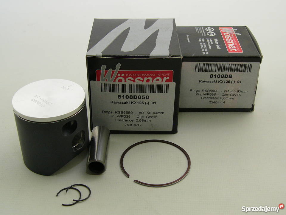 TŁOK komplet tłokowy WOSSNER 5644 mm KX 125 91 śląskie Zabrze