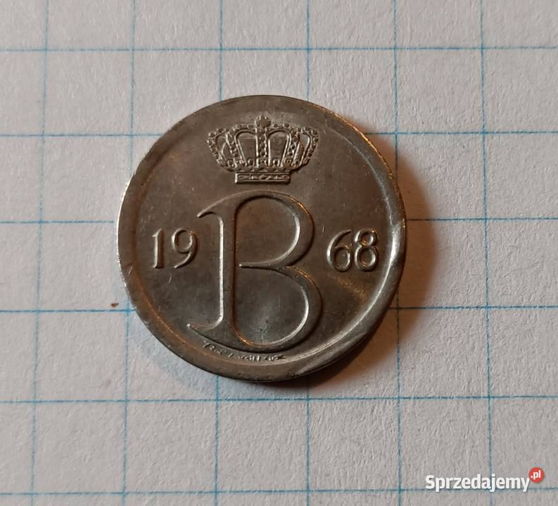 25 CENTYMÓW 1968 BELGIA BELGIQUE Kolekcje Piszczac