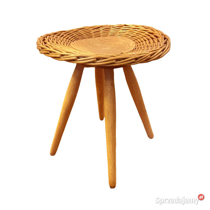 Taboret rattanowy proj J Kalous luv Warszawa