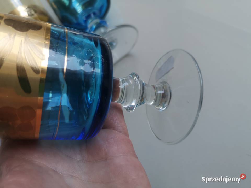 Kieliszki Remery do wina vintage Porcelana i szkło Toruń