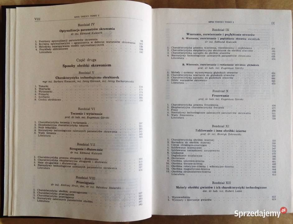 Obróbka skrawaniem tom I Poradnik inżyniera Legionowo
