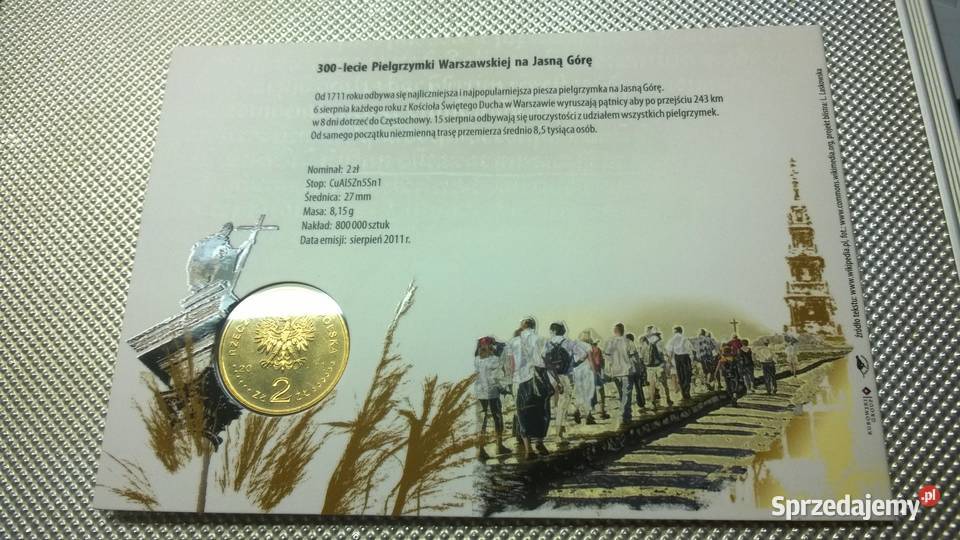 moneta 2 300lecie Pielgrzymki Warszawskiej mazowieckie sprzedam