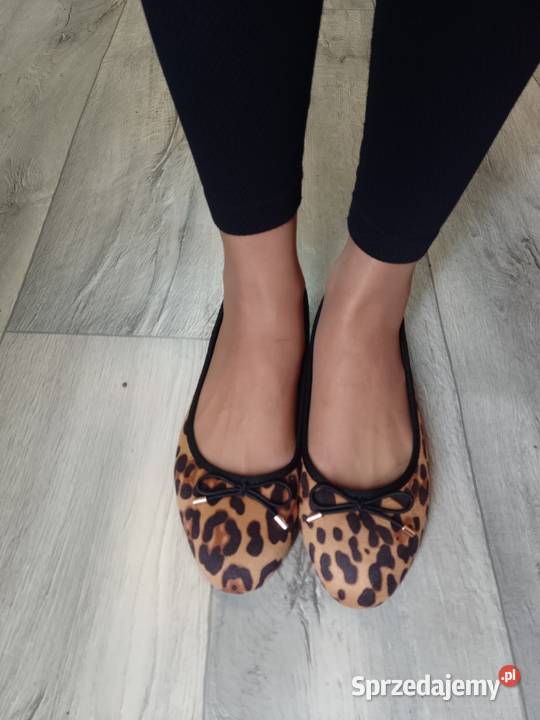 4243 Panterkowe baleriny wieczorowe NOWE Kraków