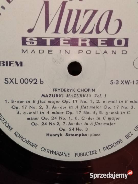 Fryderyk Chopin Mazurki Ryszard Bakst Vol I Wałbrzych