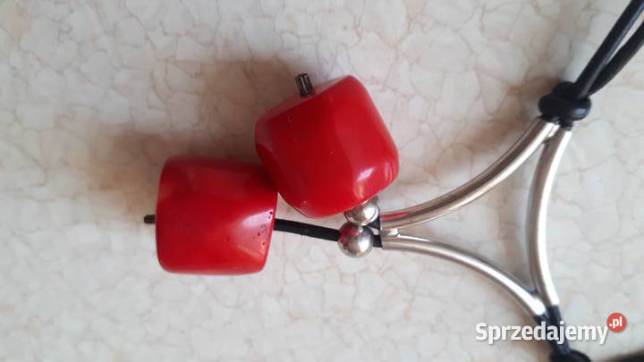 Naszyjnik ze srebra i korala naturalnego Zgierz