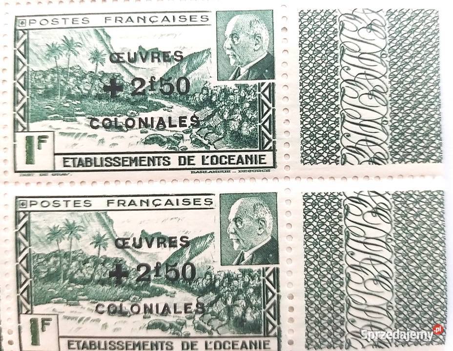 Znaczek kolonialny Oceania Francuska Fautaua Filatelistyka mazowieckie Bronisze
