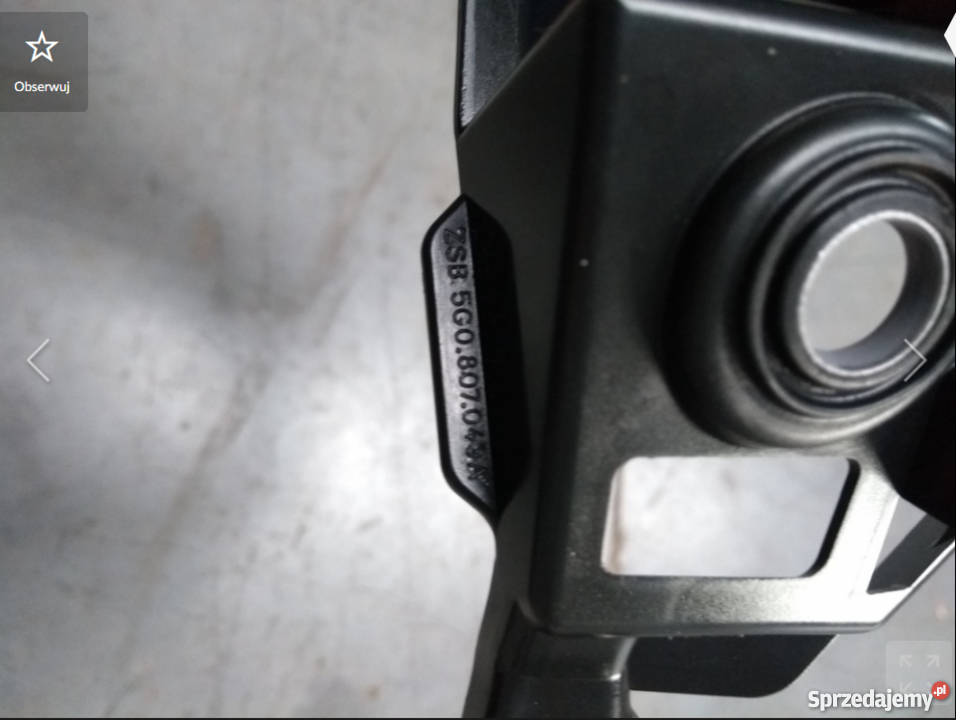 Ślizg zderzaka VW Golf VII przód Pilzno