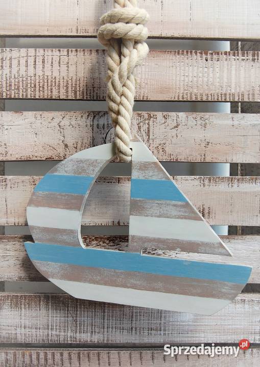 Łódź żaglówka zawieszka drewniana marynistyczna Lublin