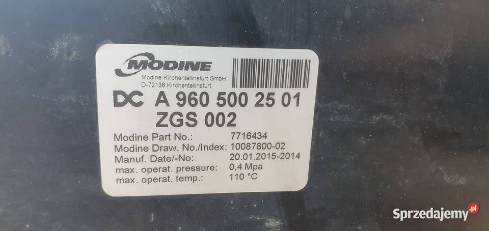 MERCEDES ACTROS MP4 CHŁODNICA WODY POWIETRZA chłodnice