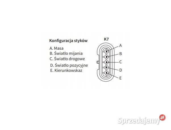 REFLEKTOR 225x150 H44F złącze AMP SuperSeal Oświetlenie Trzciana