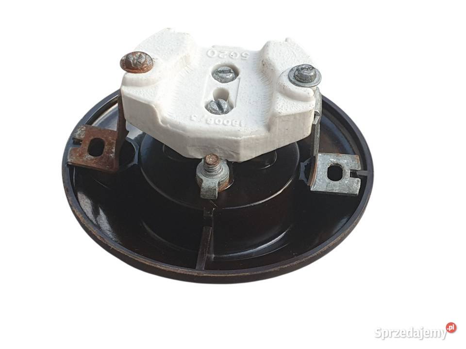 Stare gniazdko elektryczne podtynkowe bakelitowe Cieszyn