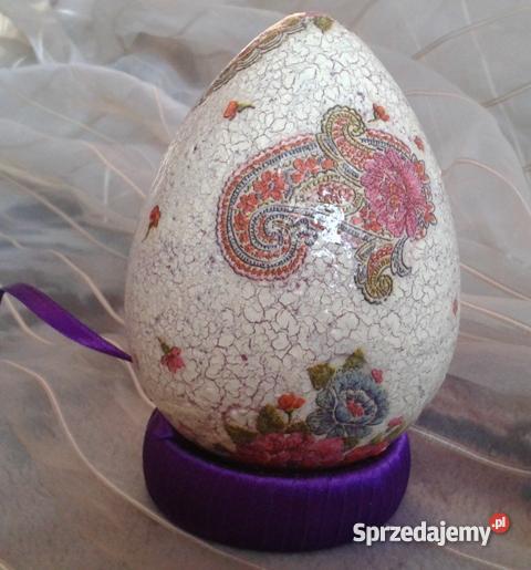 Jajko 12 wielkanocne pisanka decoupage REKODZIEL Dekoracje i ozdoby