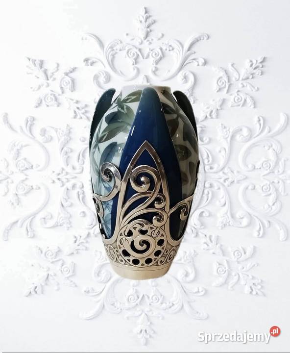 Porcelanowy Wazon BingGrondahl z 1900r Dzierżoniów