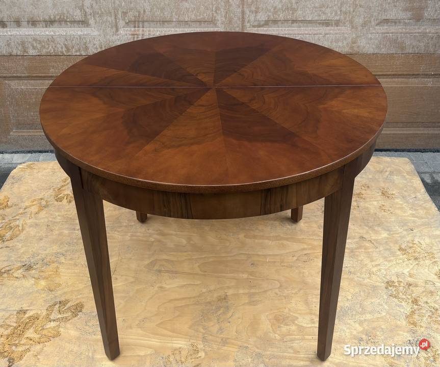 Stół Okrągły Orzech 100 Art Deco Rozkładany Meble Meble Warszawa