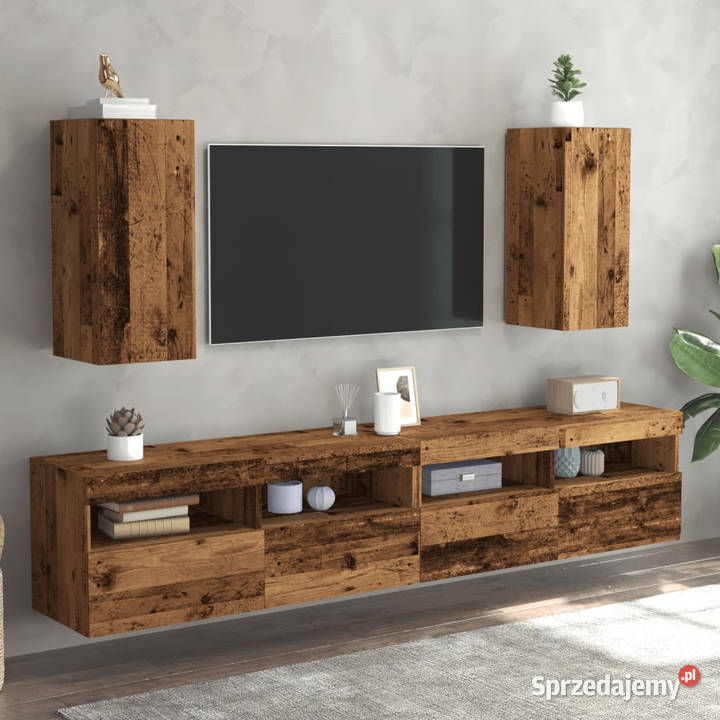 Szafki telewizyjne 2 stare drewno 305x30x60 Warszawa