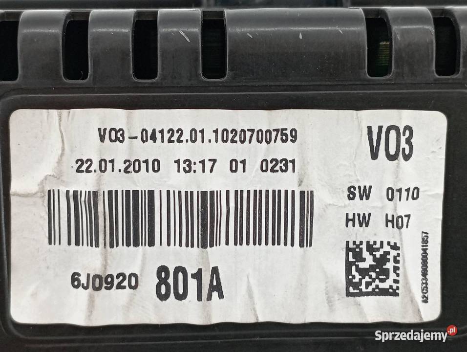 LICZNIK 6J0920801A 14 TDI 80 Seat Ibiza IV