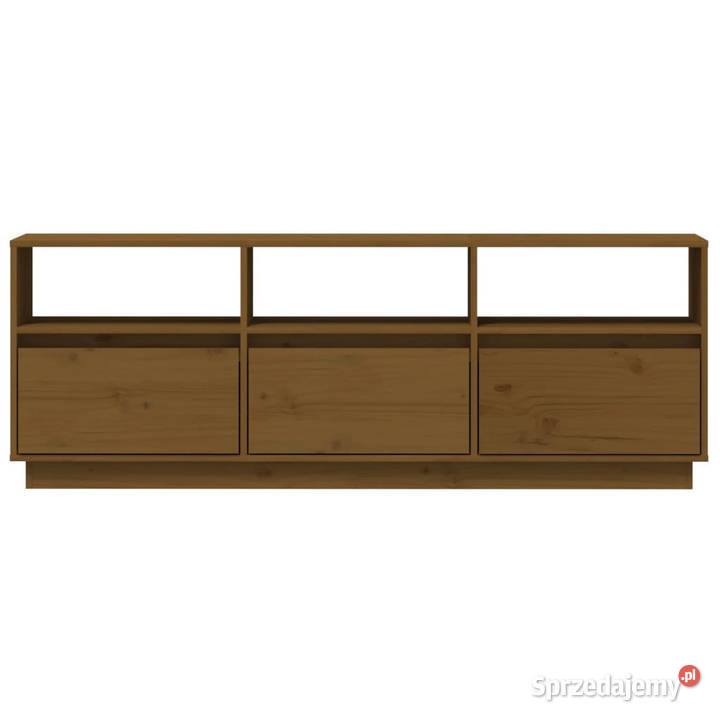 Szafka pod TV miodowy brąz 140x37x50 lite drewno Warszawa sprzedam