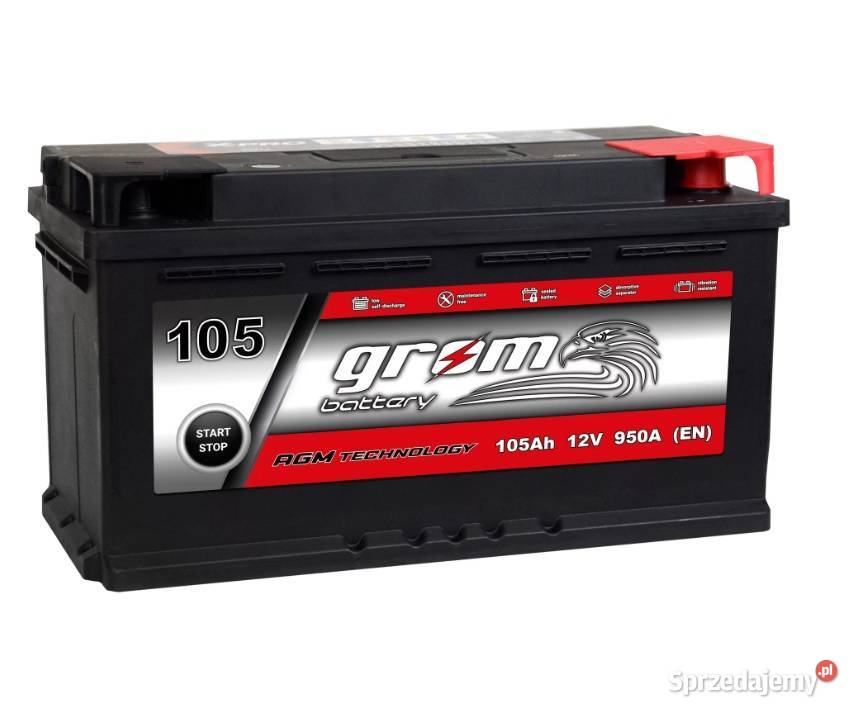 Akumulator GROM AGM STARTSTOP 105Ah 950A Prawy Stalowa Wola