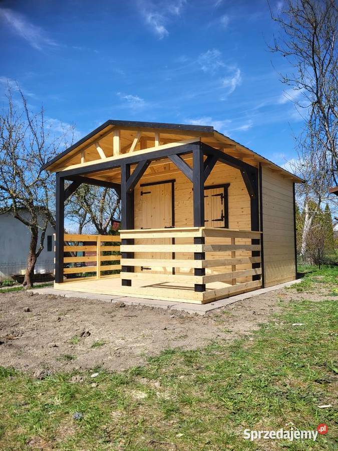 Domek narzędziowy ogrodowy z tarasem montaż kraj Szczecin