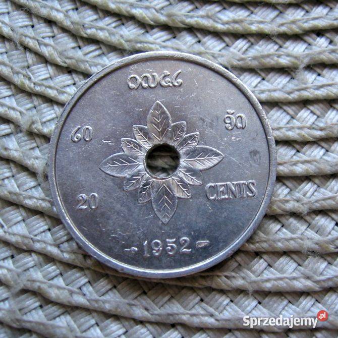Laos 20 Centymów 1952r Numizmatyka Kalisz