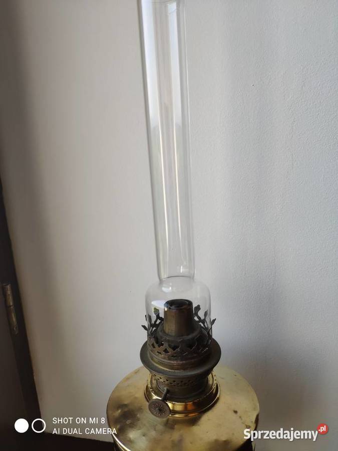 Stara mosiężna pucharowa lampa naftowa XIX w Kraków