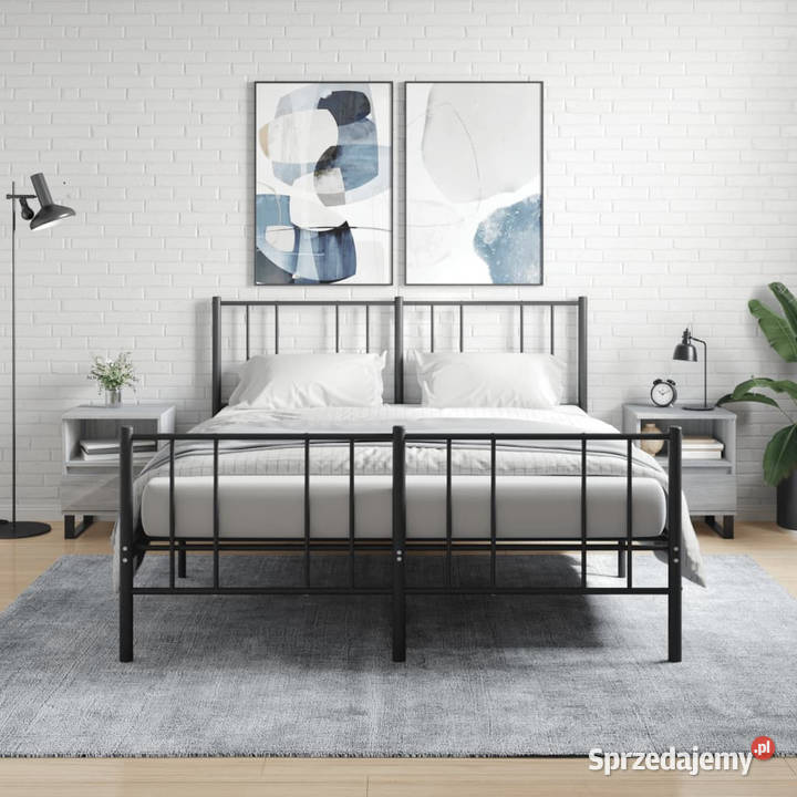 Szafki nocne 2 szary dąb sonoma 40x35x50 Nocne Warszawa