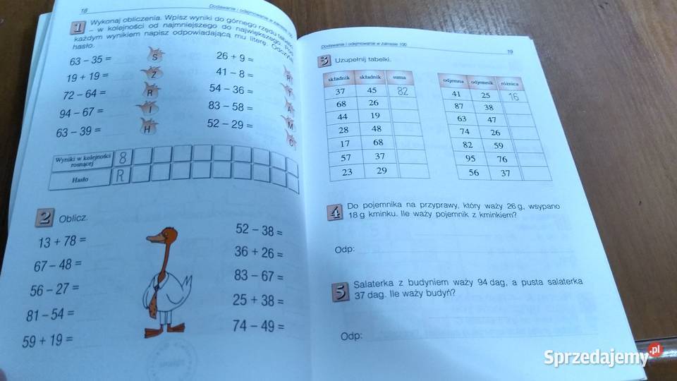 Matematyka KLASA 3 rachunki w zakresie 100 Gdańsk