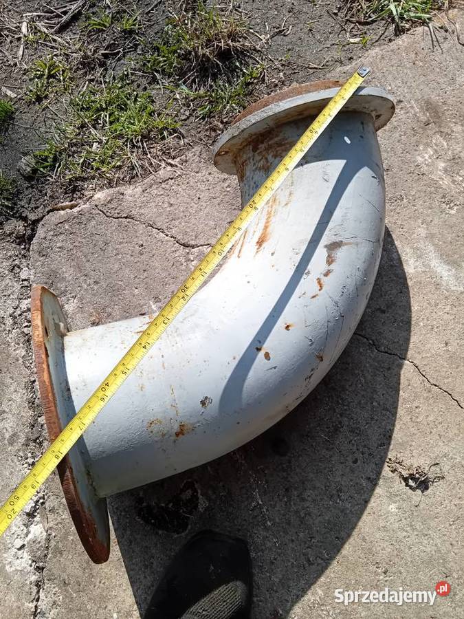 rura kolanko duza fi 150 mm 90 metalowa 170 Produkcja Rutki-Kossaki