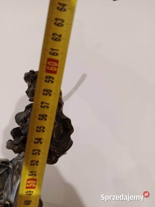 zegar kominkowy marmur z figura Fałków