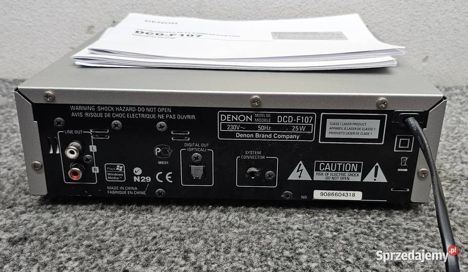 Denon DCDF107 DCDF107 Odtwarzacz płyt CD USB Odtwarzacze CD i MD małopolskie Kraków