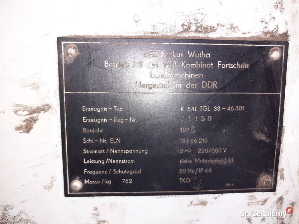 Petkus 541 wialnia do zboża nieuszkodzony Bukówiec Górny