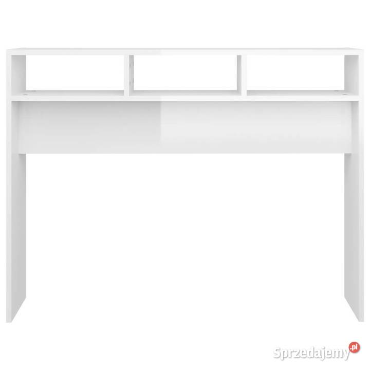 Stolik konsolowy biały wysoki połysk 105x30x80 Stoły mazowieckie Warszawa