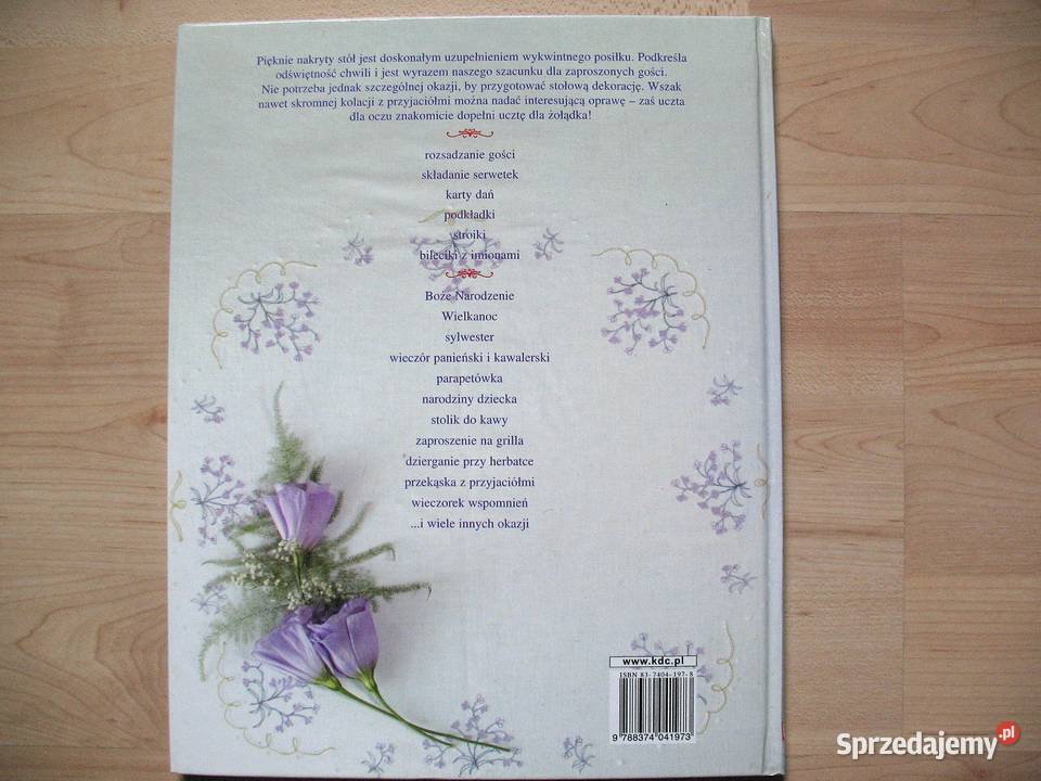 Dekorowanie stołu Yvonne Joosten książka polska mazowieckie Siedlce sprzedam