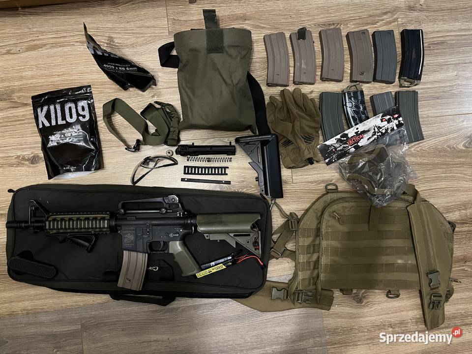 Zestaw ASG replika M4 z baterią futerałem Wrocław