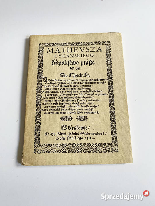 Myslistwo ptasze Reprint z 1584 r Cyganski Warszawa