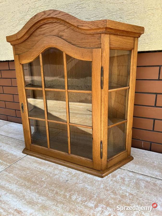 Witryna stylowa wisząca na ścianę półki szafka Sulbiny