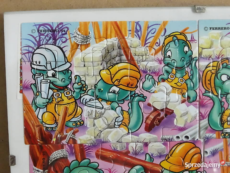 Rarytas 1995 Puzzle Kinder Ferrero Dinozaury lubelskie Biłgoraj