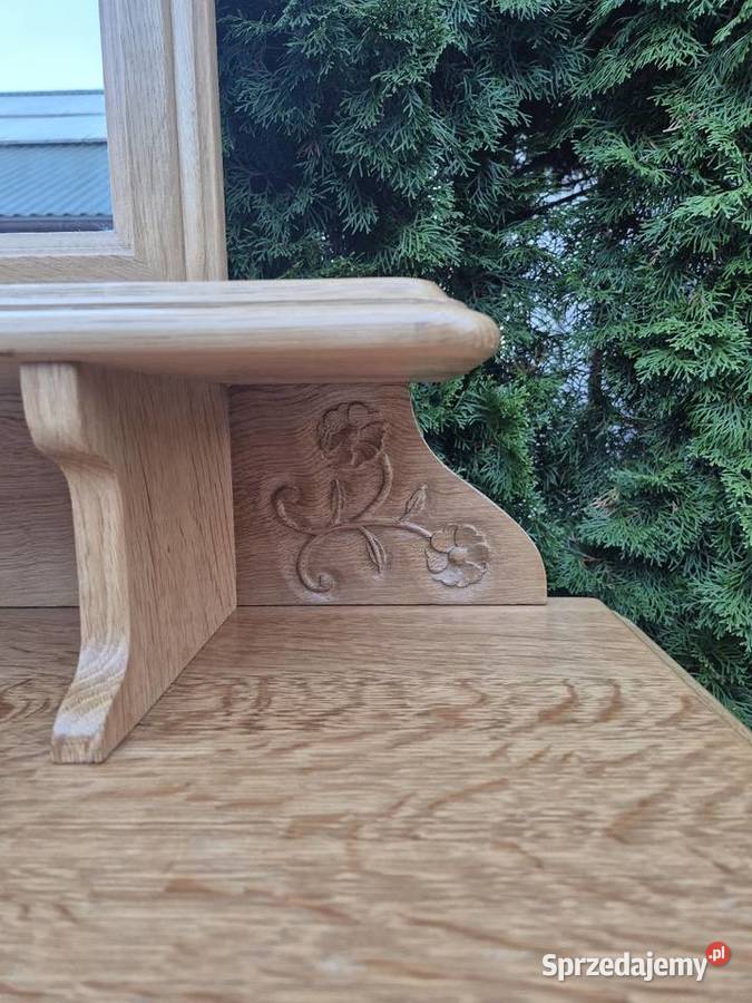 Drewniana toaletka z lustrem 120cm sprzedam