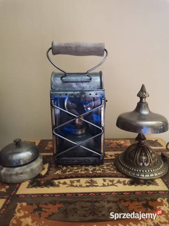 Stara kolejowa lampa na nafte Art Deco Kraków sprzedam