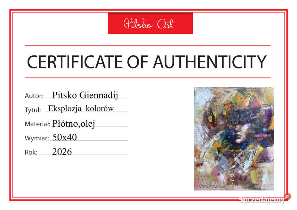 Pitsko Giennadij Eksplozja kolorów 50x40