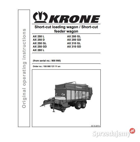 Krone przyczepa AX 250 280 310 L D GL GD Kielce